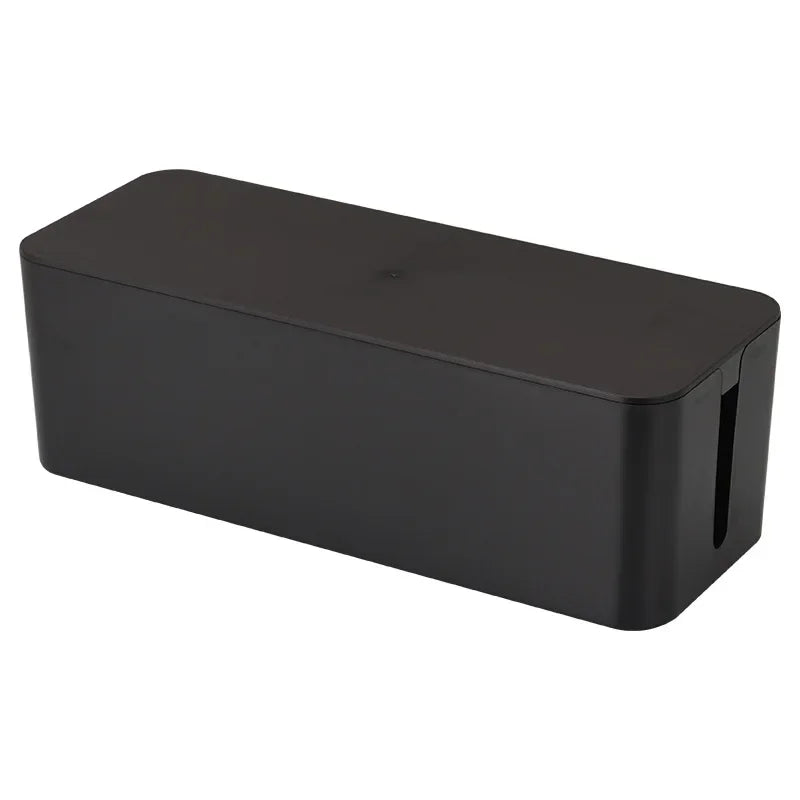 Wooden Cable Storage Box Dustproof Power Line Organizer Home Charger Socket