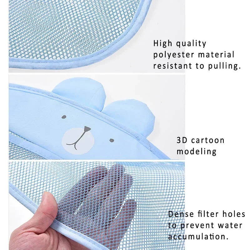 Baby Shower Toy Cute Duck Frog Net Toy Storage Bag Strong Suction Cup