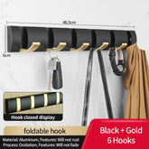 eprolo folding door hooks towel hanger nail-free wall rack with hooks for bathroom or bedroom organization