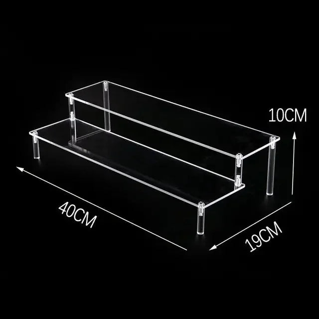 Black 1-5 Tier Acrylic Display Stand Clear Display Riser Rack for Cupcake