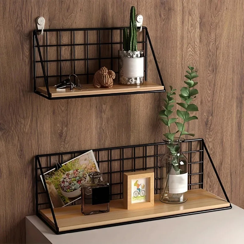 1Pcs Floating Shelves Wall Mounted Wood Storage Display Shelf