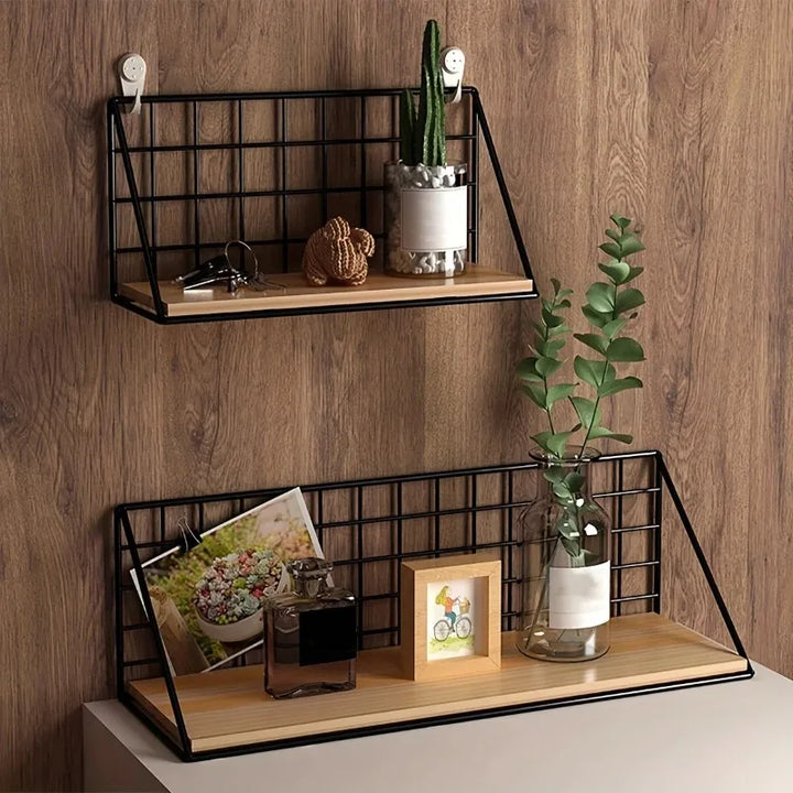 1Pcs Floating Shelves Wall Mounted Wood Storage Display Shelf