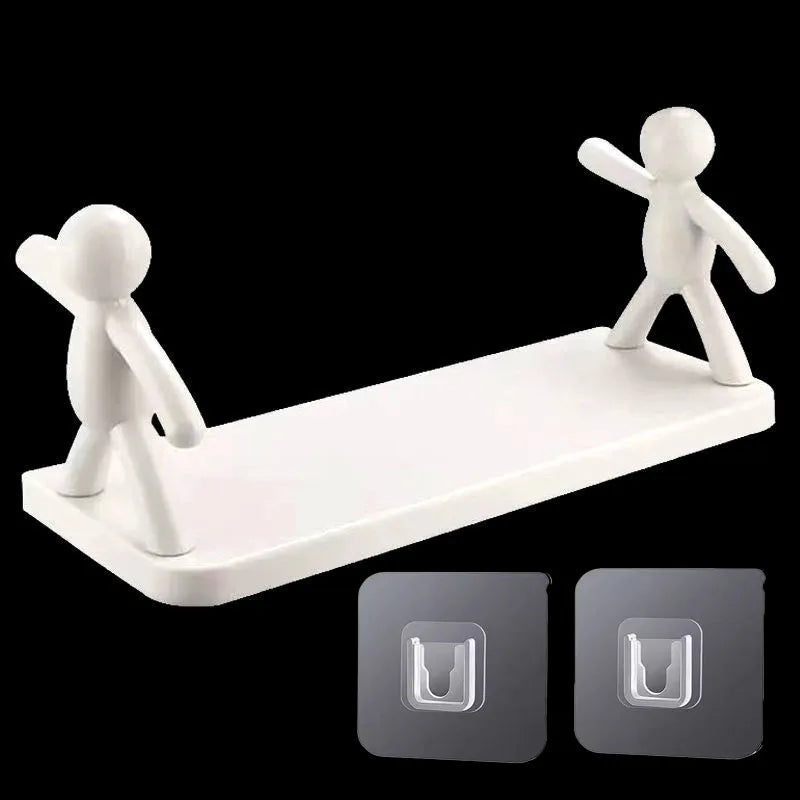 1PC 2PCS Self-adhesive Tape Buckle Holder Bathroom Shampoo Storage Racks