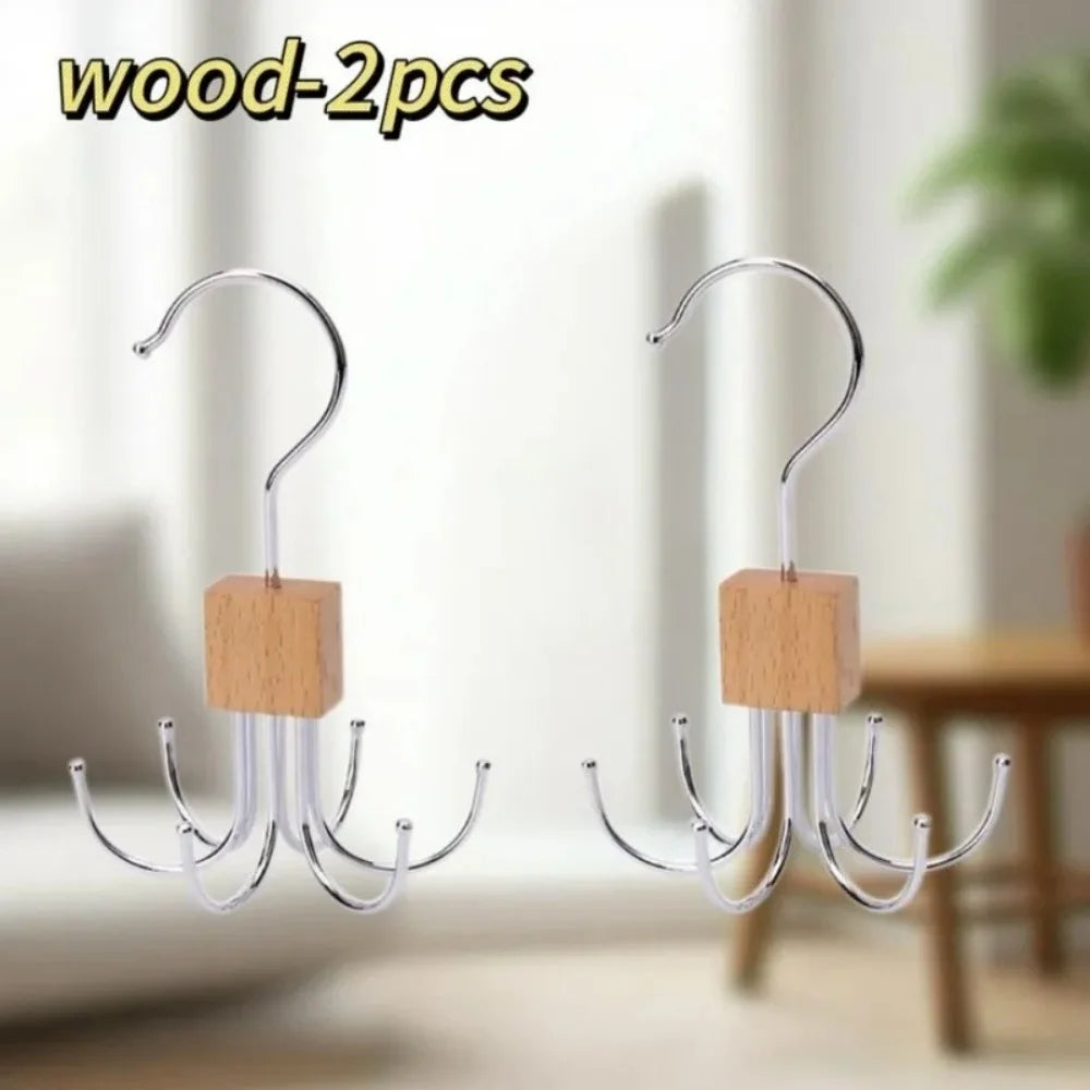 360°Rotating Belt Hanger Hook Durable Belts Rack Organizer Hanger