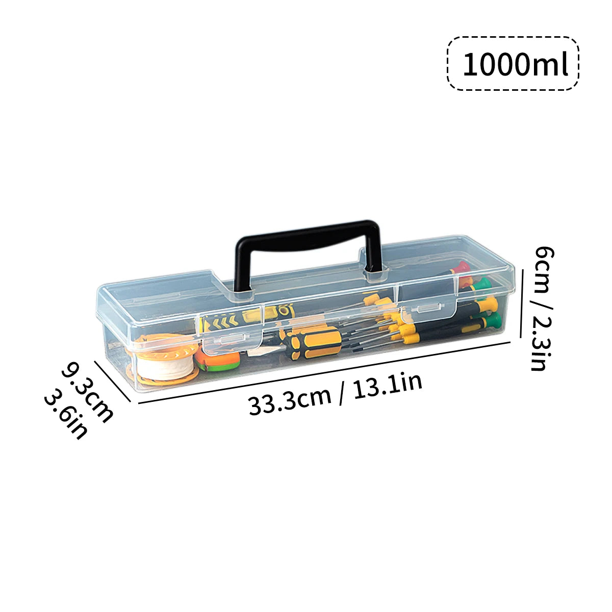 Transparent Tool Storage Box With Handle Portable Tool Case