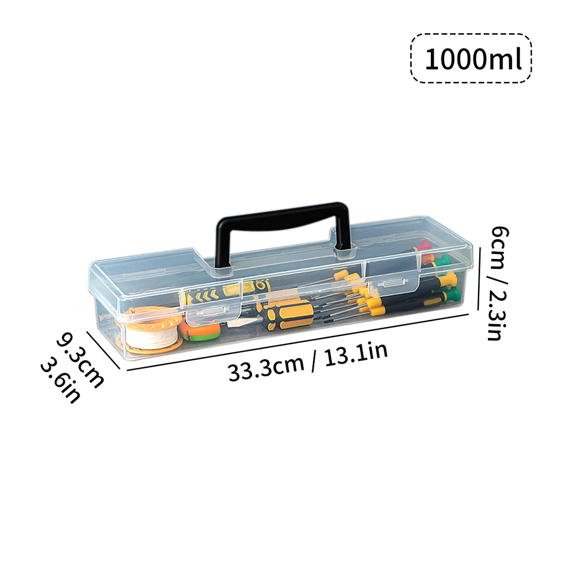 Transparent Tool Storage Box With Handle Portable Tool Case