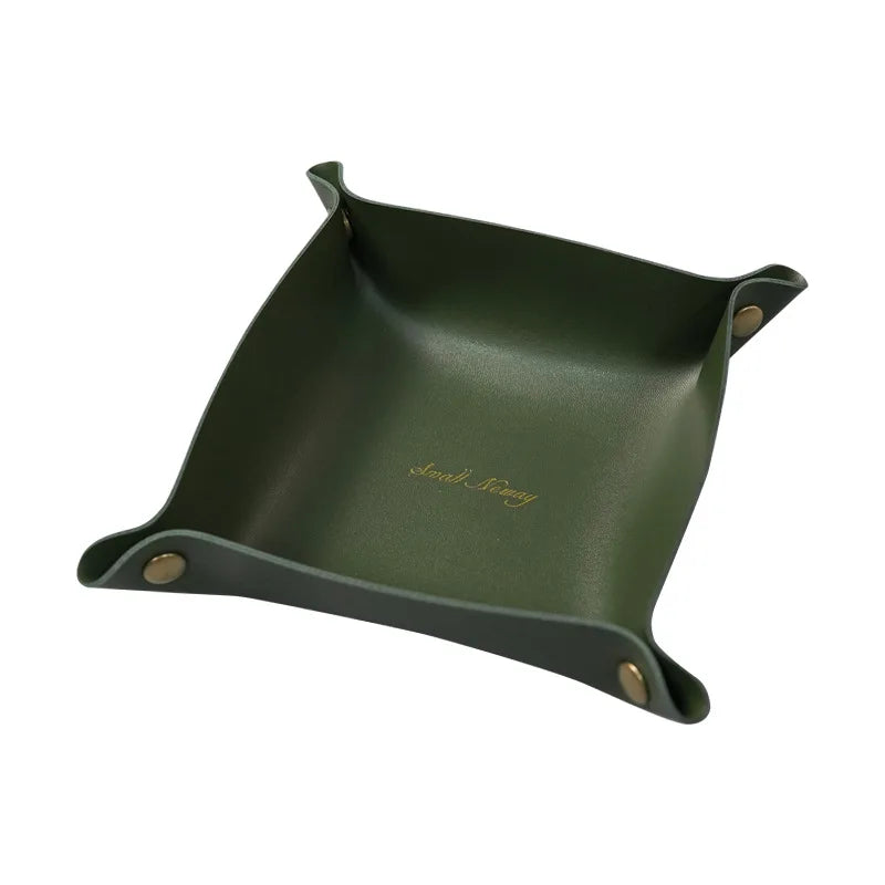 Nordic Style Leather Storage Tray Desktop Organizer Home Decoration
