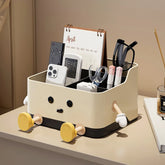 Eprolo UFORU desktop storage box for remote control debris sorting, made of durable plastic with multiple compartments for organization.