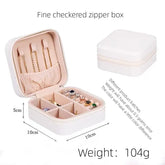 Eprolo double storage box for rings and earrings, small zipper jewelry organizer with multiple compartments for easy access and secure storage.