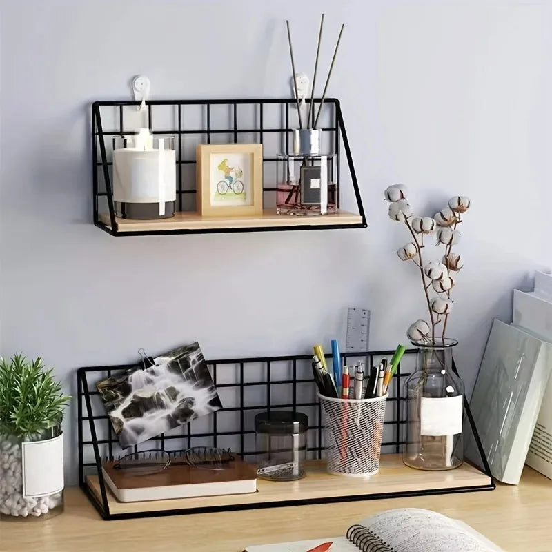 1Pcs Floating Shelves Wall Mounted Wood Storage Display Shelf
