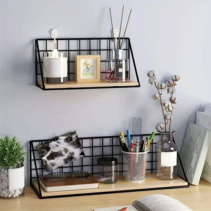 1Pcs Floating Shelves Wall Mounted Wood Storage Display Shelf