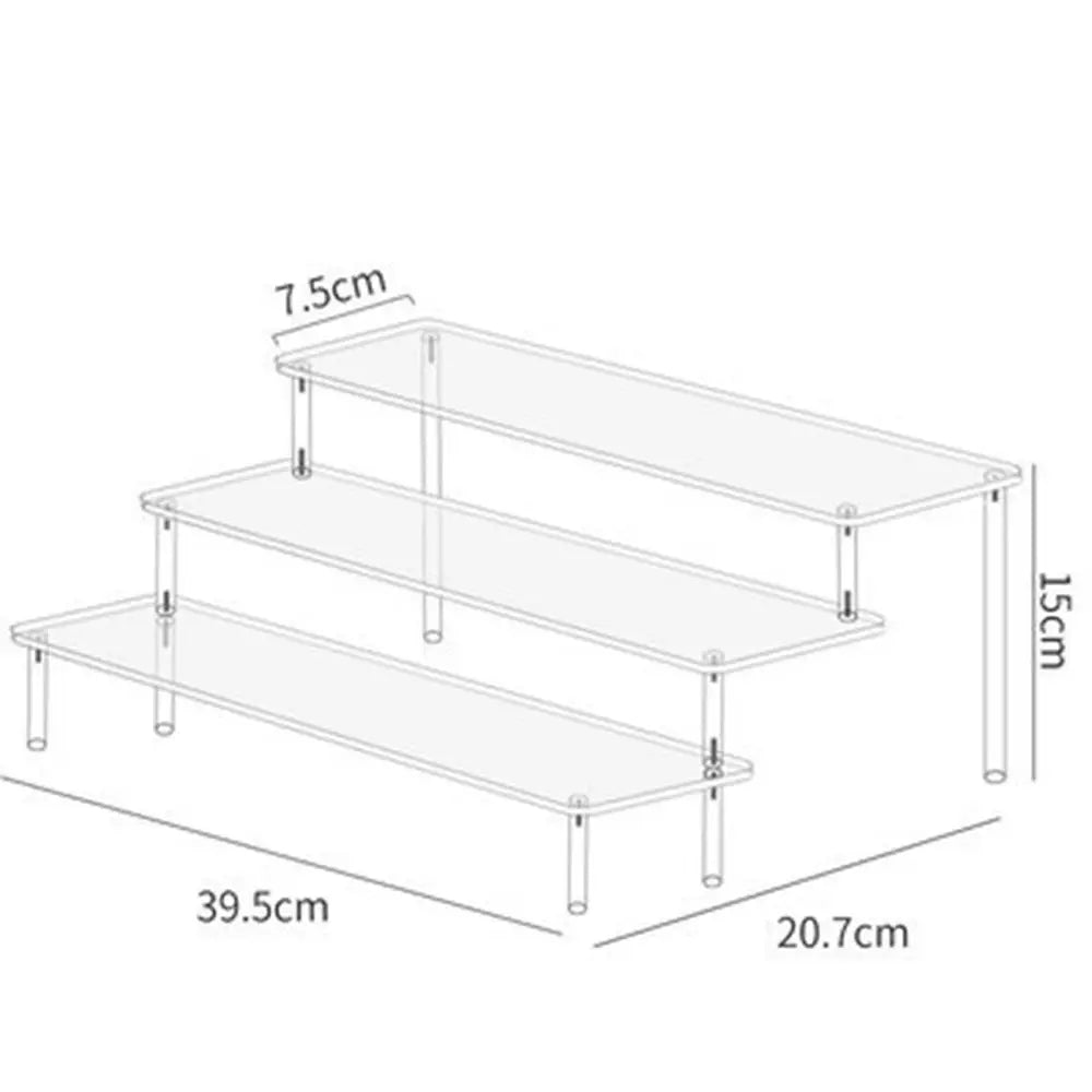 Tier Organizer Box Multi-layer Acrylic Display Stand - Transparent Storage Rack