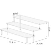 Transparent multi-layer acrylic tier organizer box by eprolo, showcasing a clear, multi-tier storage display stand.