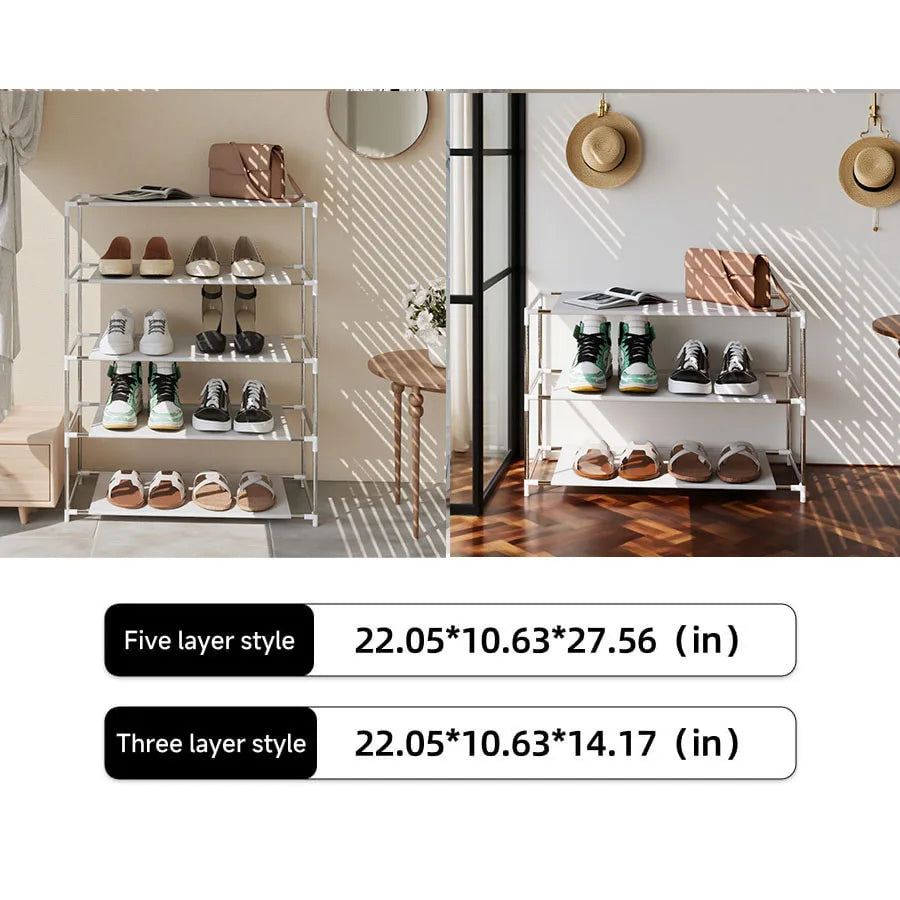 A Space-saving, Multi-tiered Shoe Rack; Durable Shoe Storage
