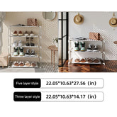 eprolo space-saving multi-tiered shoe rack with durable shoe storage, featuring multiple shelves for organized footwear.