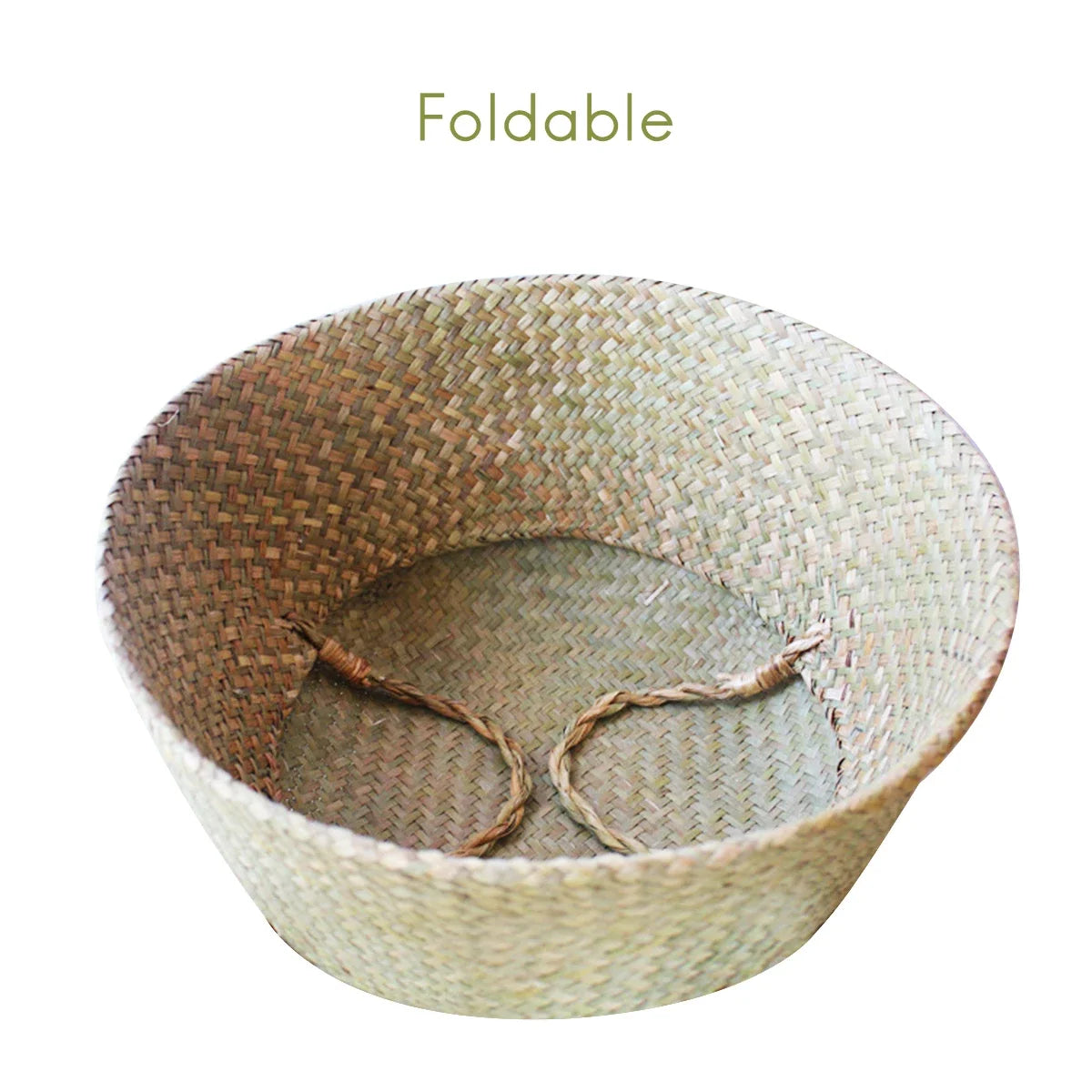 Seaweed Wicker Basket Rattan Hanging Flowerpot  Dirty Clothes Storage