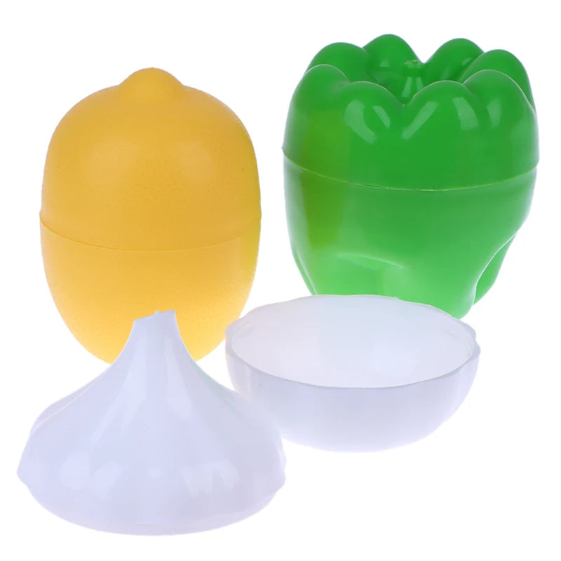 Onion Garlic Tomatoes Lemon Green Pepper Fresh Storage Kitchen Containers