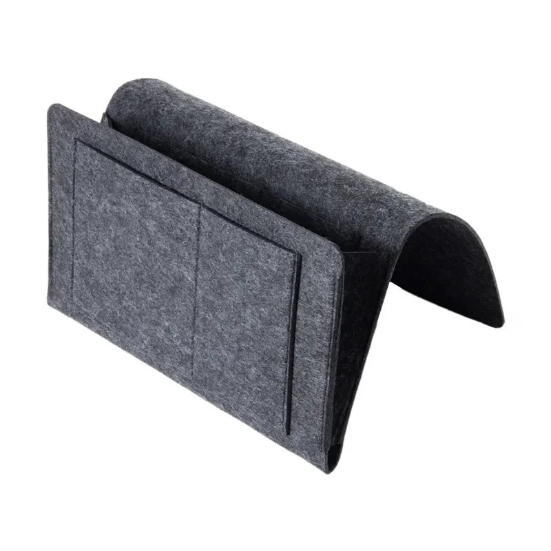 Felt Bedside Storage Bag Pouch Bed Desk Bag Sofa Hanging Organizer