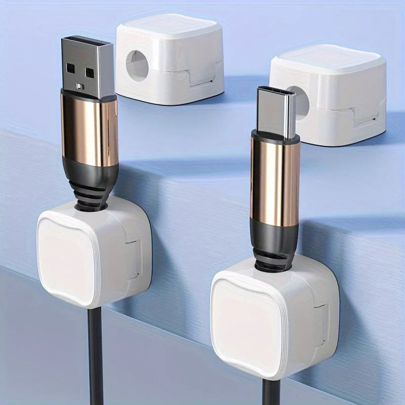 Magnetic Cable Clips Organizer Self-Adhesive Cord Holder Cable Management