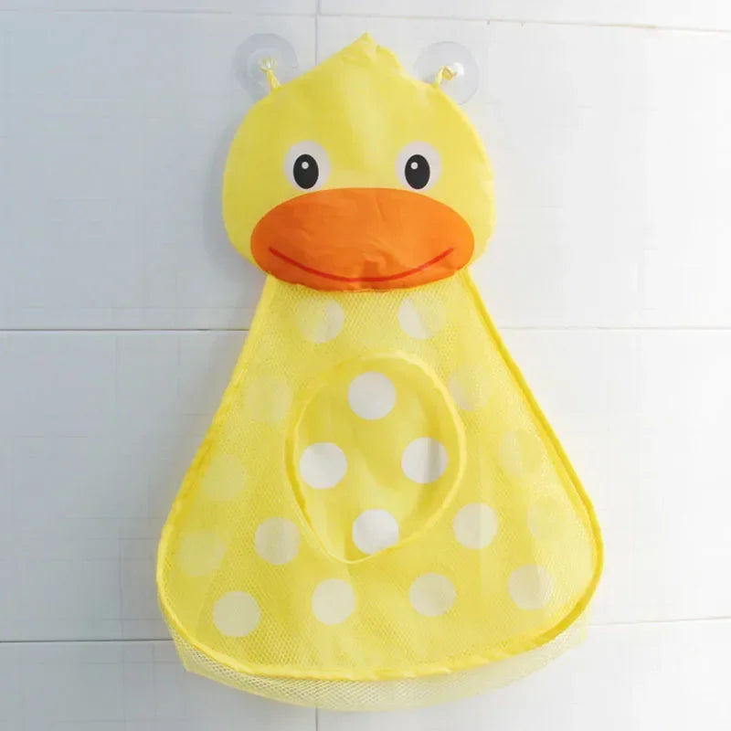 Baby Shower Toy Cute Duck Frog Net Toy Storage Bag Strong Suction Cup