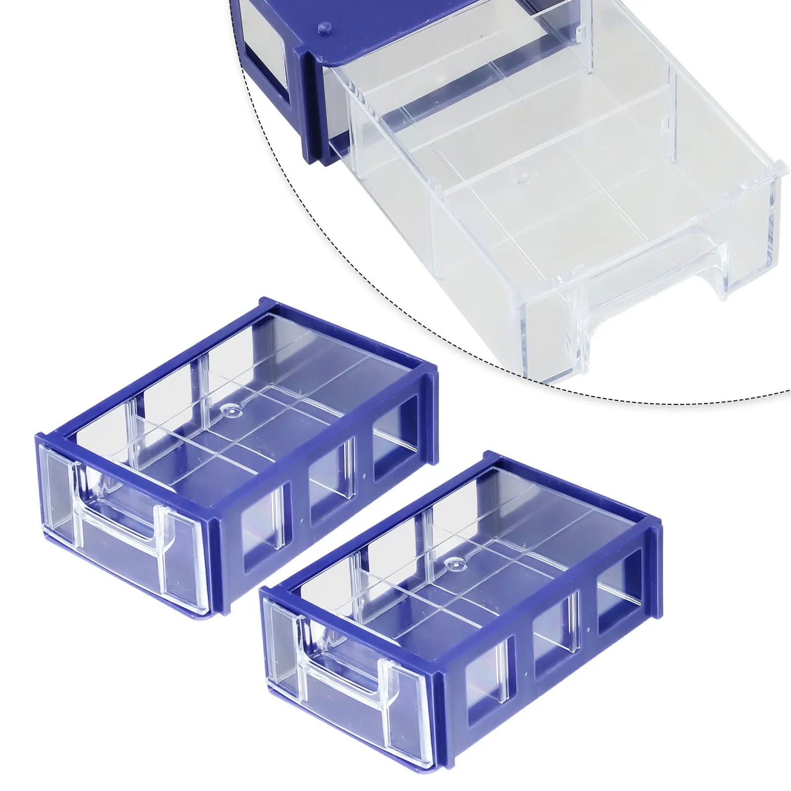 Stackable Plastic Hardware Parts Storage Boxes Component Screws Toolbox