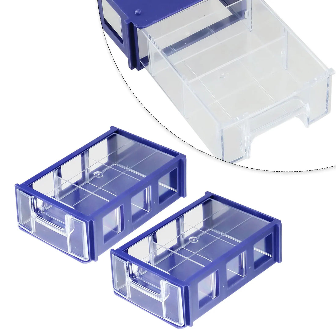 Stackable Plastic Hardware Parts Storage Boxes Component Screws Toolbox
