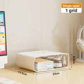 eprolo desktop storage box with drawers, ideal for cosmetics and stationery organization on a desk.