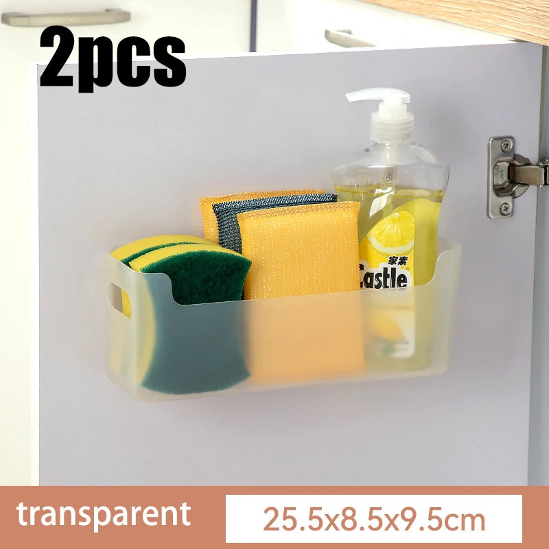 Non Perforated Cling Film Rack Inside Cabinet Wall Shelf Shelves Spice Rack
