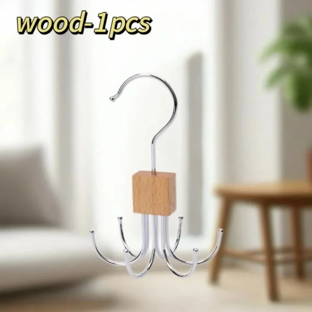 360°Rotating Belt Hanger Hook Durable Belts Rack Organizer Hanger
