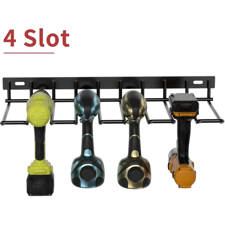 Power Tool Rack Electric Drill Holder Wall Mount Organizer Wrench Tool