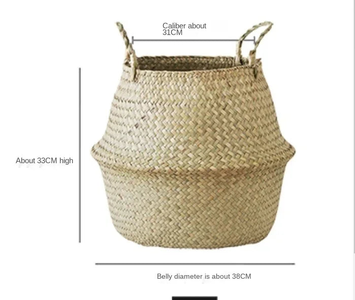 Wicker Storage Basket Flower Baskets Laundry Storage Decorative Basket