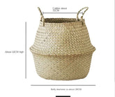 Eprolo wicker storage basket with floral design, ideal for laundry, home organization, and decorative flower storage