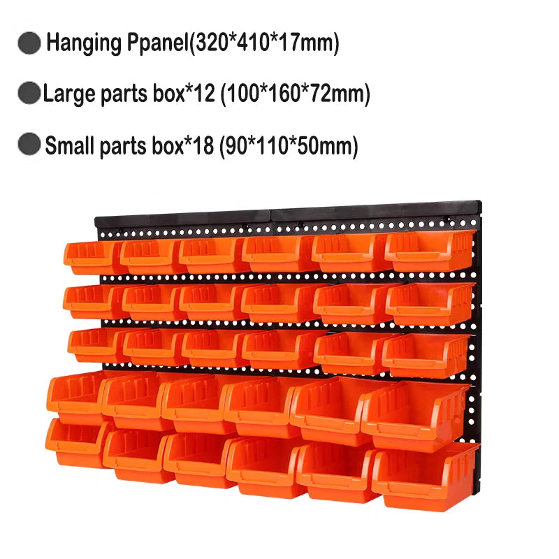 Garage Wall Organization Bins Hanging Wall Mount Board Tool Storage