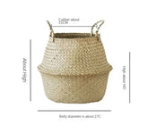 Eprolo wicker storage basket with floral design, ideal for laundry or decorative organization, featuring sturdy woven wicker construction.