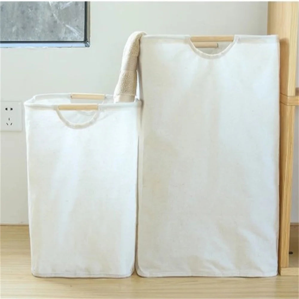 Waterproof Laundry Basket Cotton Linen Dirty Clothes Dirty Fabric Organizer
