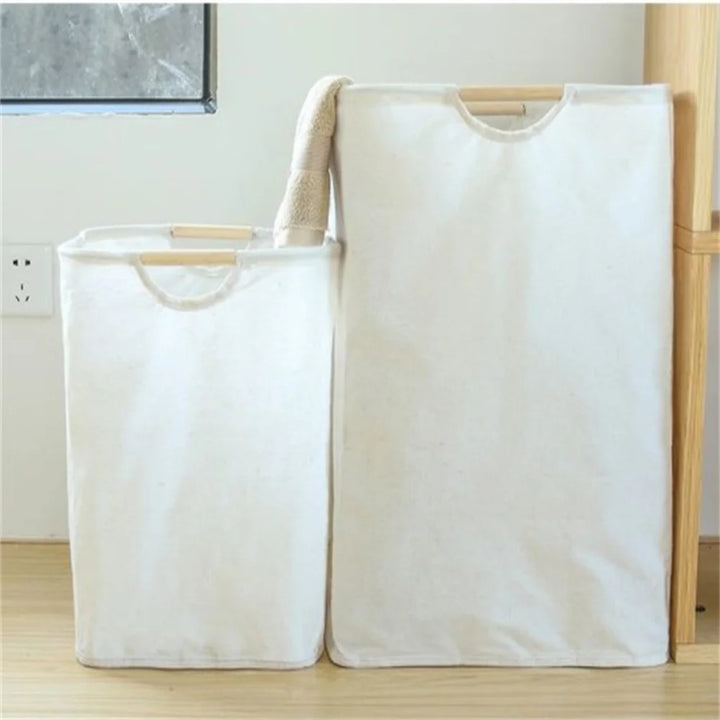 eprolo waterproof laundry basket made of cotton linen with a fabric organizer for dirty clothes and laundry storage