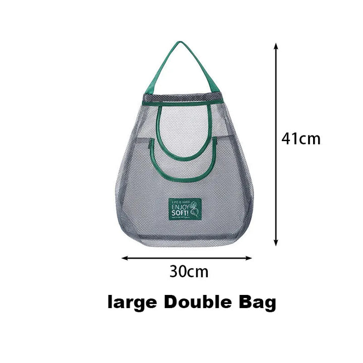 Reusable Storage Bags Kitchen Hanging Fruit And Vegetable Storage Net Bag