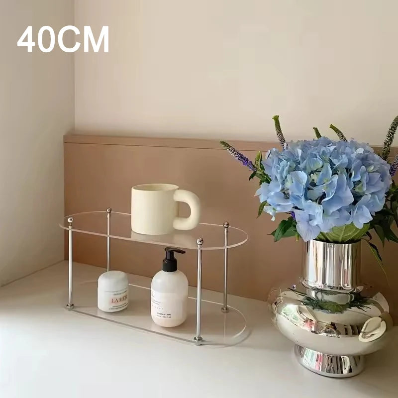Ins Style Acrylic Storage Rack Desktop Organiz Decorative Shelf