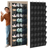 eprolo over-the-door shoe organizer with multiple fabric pockets for storing shoes and accessories