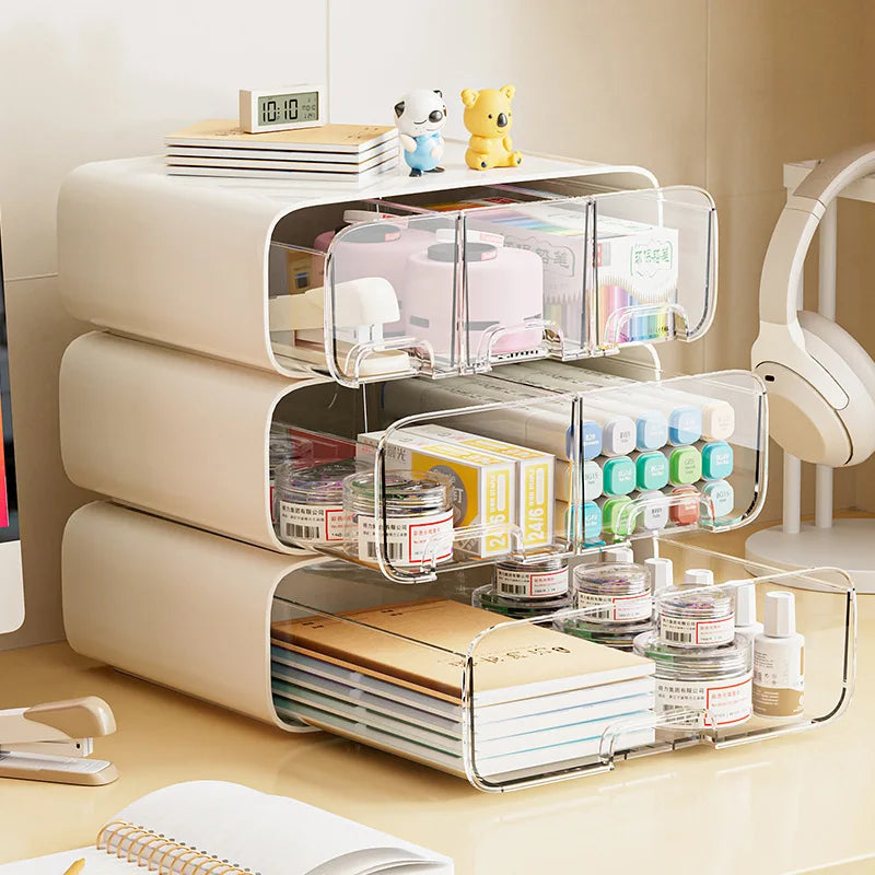 Desktop Storage Box, Drawer Storage Cabinet, Cosmetics, Student Stationery