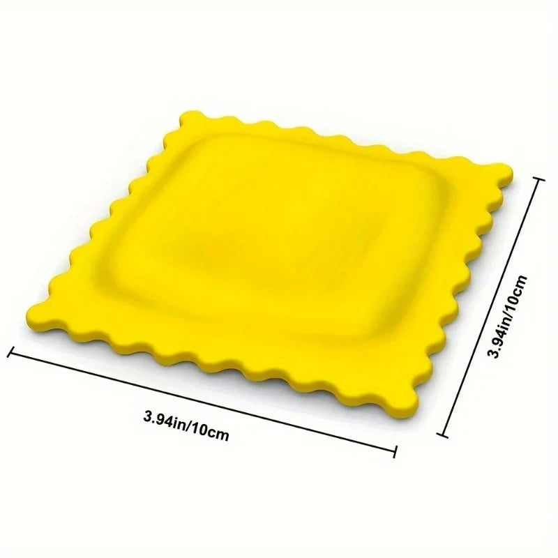 1pc Cartoon Biscuit-Shaped Soup Spoon Rest - Heat Insulating for Kitchen Gadgets
