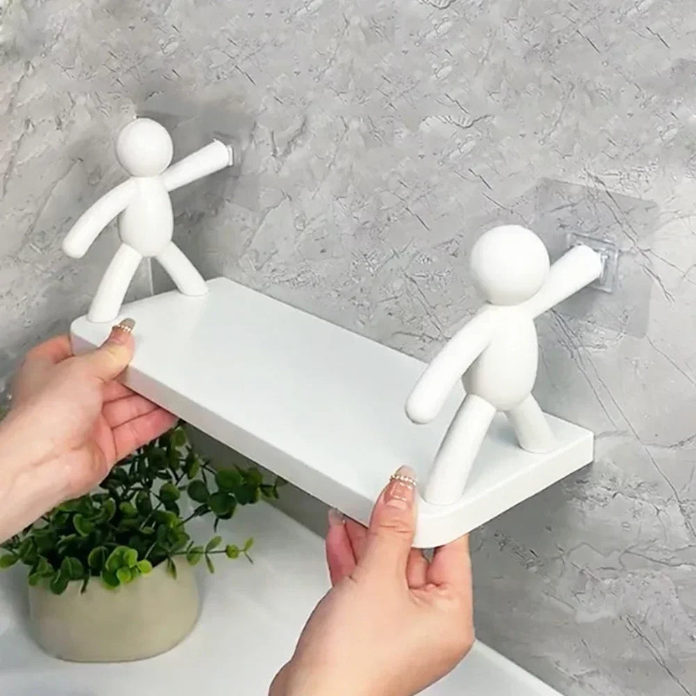 1PC 2PCS Self-adhesive Tape Buckle Holder Bathroom Shampoo Storage Racks