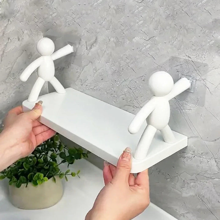 1PC 2PCS Self-adhesive Tape Buckle Holder Bathroom Shampoo Storage Racks