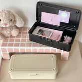 eprolo multifunctional metal desk organizer with compartments for stationery and office supplies on a clean workspace.