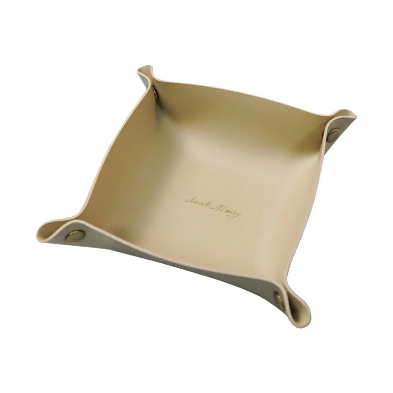 Nordic Style Leather Storage Tray Desktop Organizer Home Decoration