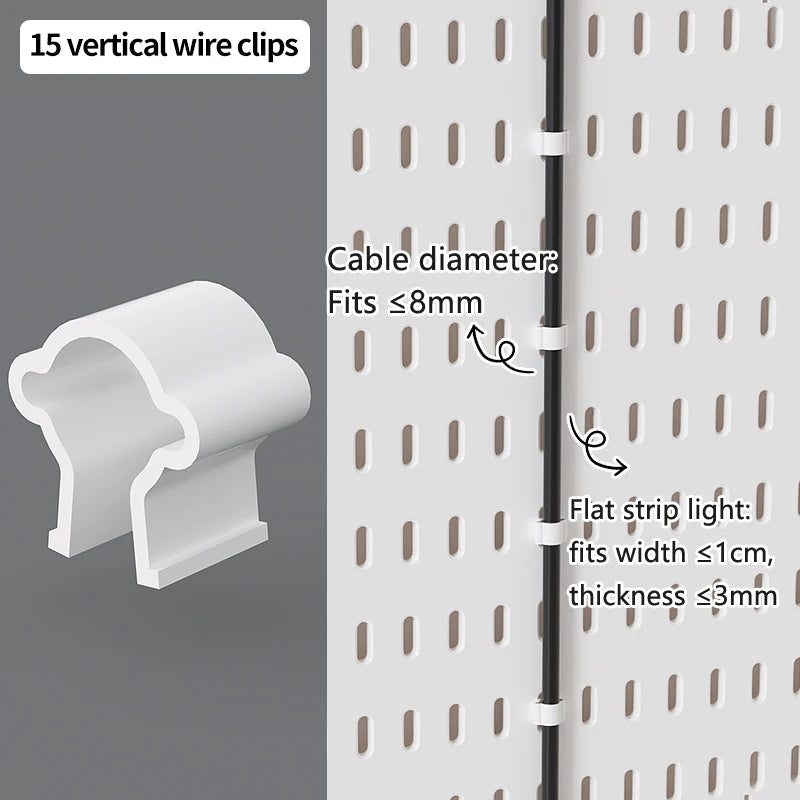 Home & Office Desktop Pegboard: Height-Adjustable Standing Storage Rack