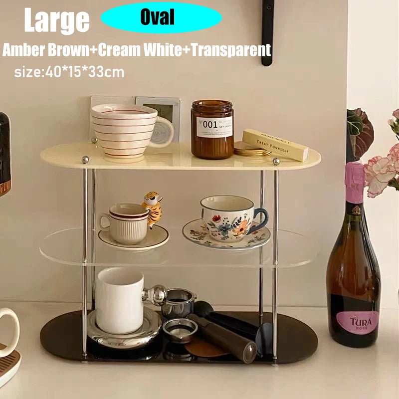 Ins Style Acrylic Storage Rack Desktop Organiz Decorative Shelf