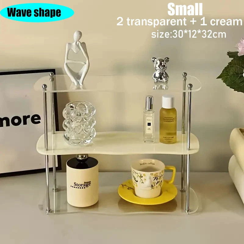 Ins Style Acrylic Storage Rack Desktop Organiz Decorative Shelf