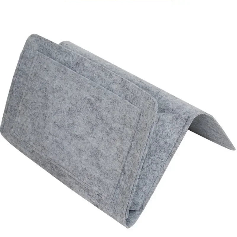 Felt Bedside Storage Bag Pouch Bed Desk Bag Sofa Hanging Organizer