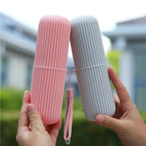 eprolo travel portable toothbrush cup and toothpaste holder with storage case for bathroom organization and convenience